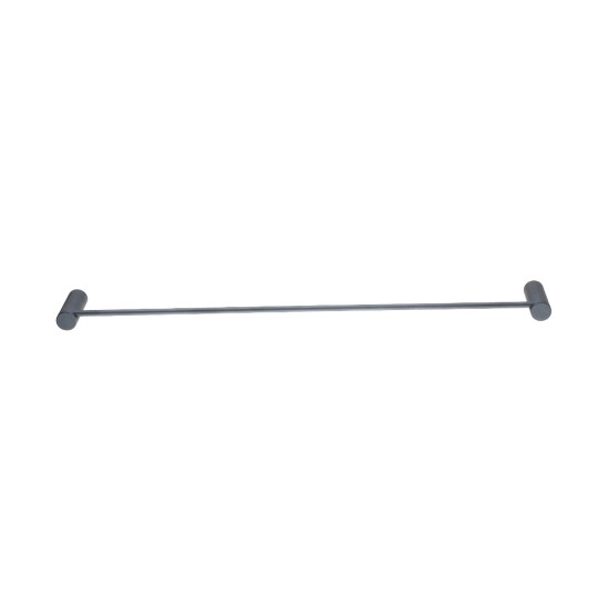Diamora Luxury Knurled Gunmetal Grey Single Towel Rack Rail 600mm Diamora Luxury Knurled Gunmetal Grey Single Towel Rack Rail 600mm
